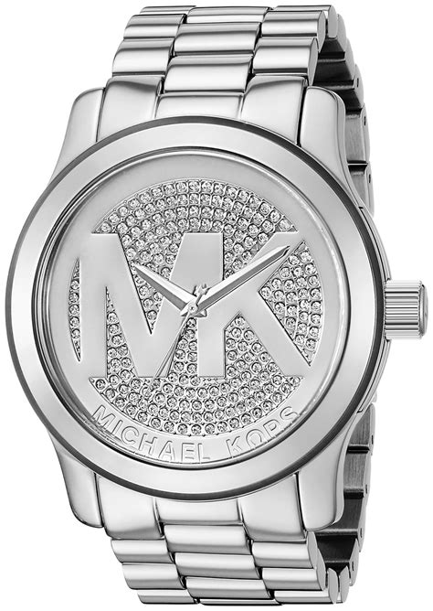 michael kors black and silver watch|silver michael kors watch sale.